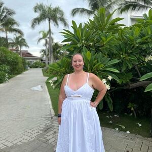 White Banana Republic dress